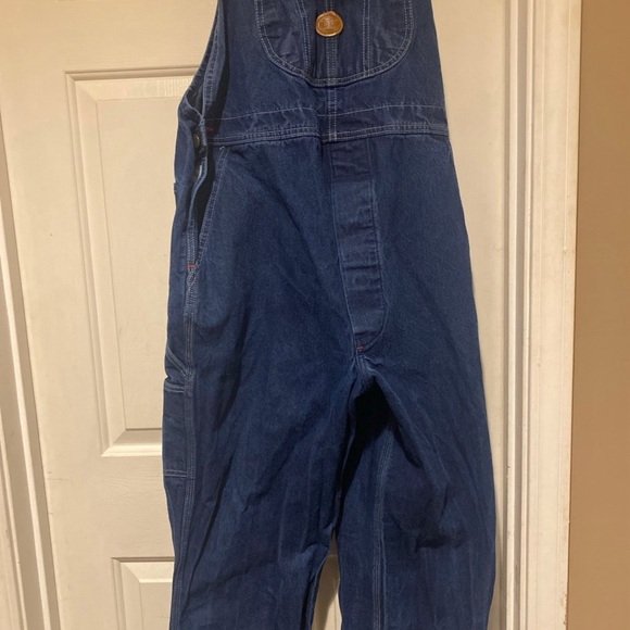 Red Kap Blue Denim Overalls Men’s Size 40x32 - Picture 3 of 11